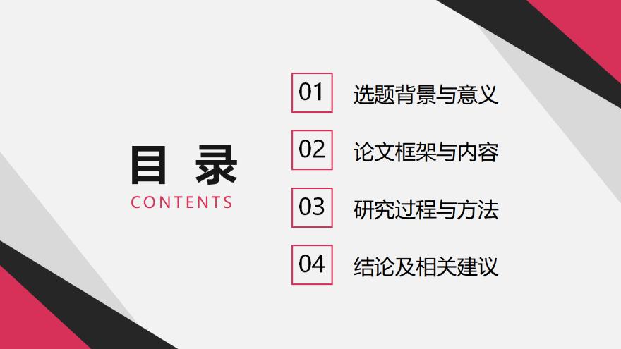 畢業論文答辯通用ppt模板