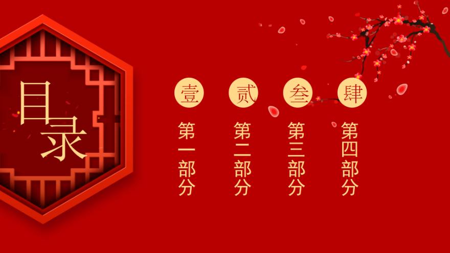 大气中国红春节ppt模板【ppt模板下载】-豆丁素材
